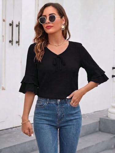 Image of TOPLOT Women's Top | Stylish Shirt Design | Comfortable Western Top| Easy Movement Structure | Trendy Look Styling | Versatile Perfect for Casual & Everyday Fashion (5231)