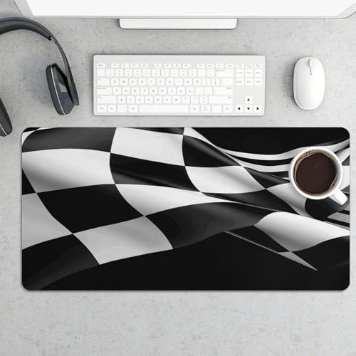 Black White Formula Checkered Flags Pad para Escritorio 60x30 cm miniatura 5