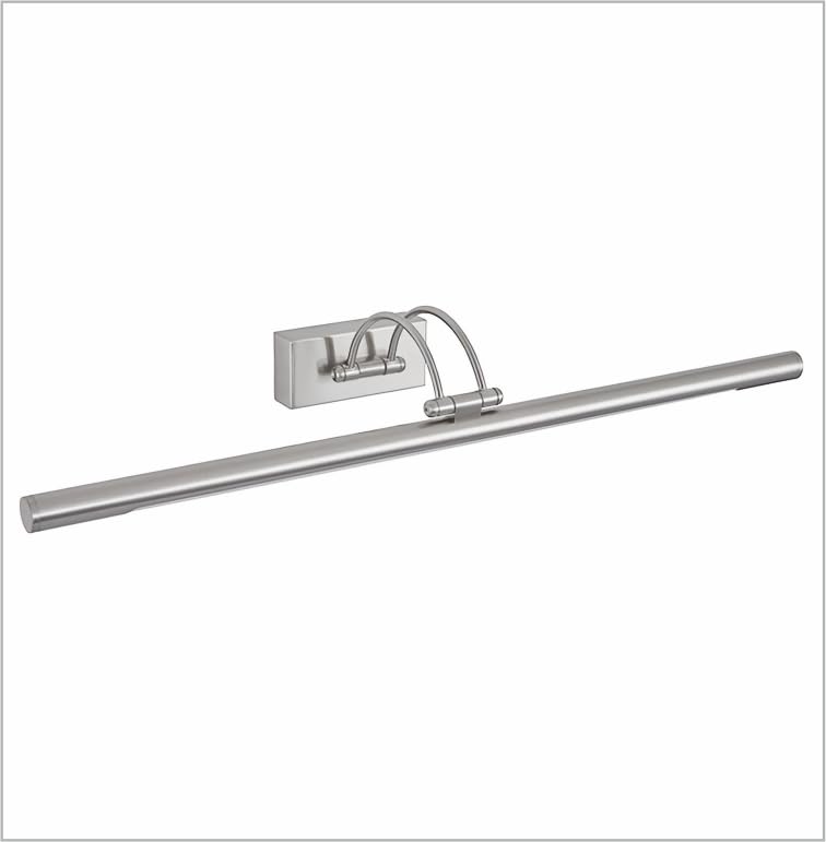 PAPUQ Applique murale à LED pour éclairage de tableaux, miroirs, peintures murales, 12 W, traditionnel et élégant, lumière chaude 3000 K, nickel mat,...