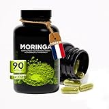 MORINGA + VITAMINE C – Complément Alimentaire 90 Gélules Végétales | Vegan | Fabriqué en France | Énergie, Immunité, Antioxydant | Formule Naturelle Sans Additifs | Cure 30 Jours | Haute Qualité