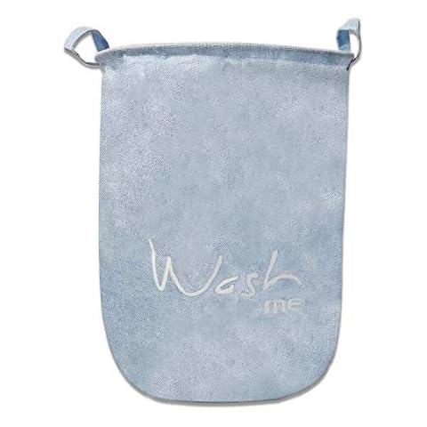 Unibedding Waterproof Foldable Storage Bin, Dirty Clothes Laundry Basket, Canvas Organizer Basket for Laundry Hamper, Toy Bins, Gift Baskets, Bedroom, Clothes, Baby Hamper, Teal Blue Cover