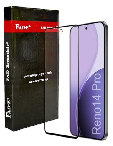 Image of FAD-E Tempered Glass Screen Protector Guard (with camera hole) Compatible for Oppo Reno14 Pro 5G / Reno 14 Pro 5G (Transparent)