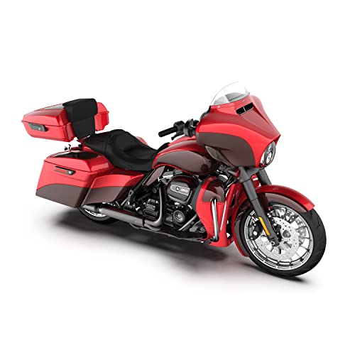 Custom Stretched Saddlebags, Two Tone, 4 1/2" Extended Bags Bottoms Fit For Harley Touring Street Glide, Road King, Road Glide Special, 2014 15 16 17 18 19 20 21 22 2023 (Wicked Red/Twisted Cherry) #TOP3