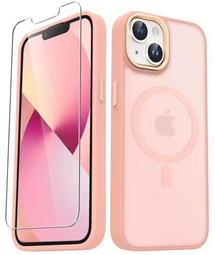 Image of YENAPOON for iPhone 14 Case, iPhone 13 Case, Matte Magnetic Case, Pink