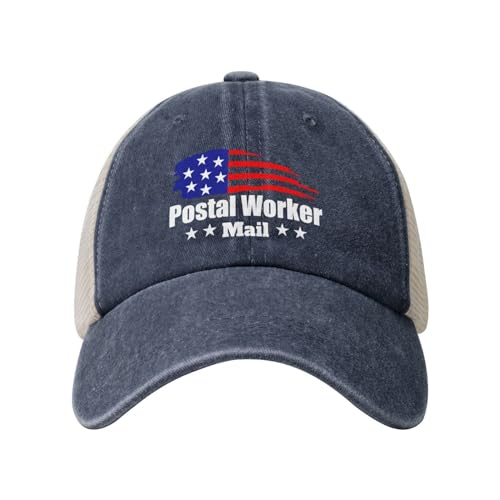 Szduli Postal Worker Hat Mesh Baseball Cap Trucker Hats Men and Women Navy Blue