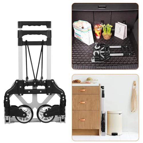 Carretilla plegable portátil con mango retráctil ajustable miniatura 7