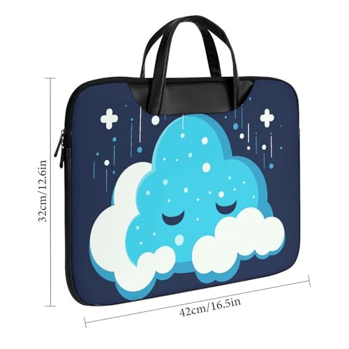 Bolso para portátil impermeable de 17 pulgadas con nubes blancas miniatura 3
