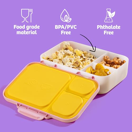 rabitat Munchbee Peppa Pig Bento Lunch Box | 1+1 Year Brand Warranty | Tiffin Box for School | Lunch Box for Kids Boys & Girls | BPA Free, Leakproof & Durable Bento Design | 1000ml | Best Buddy