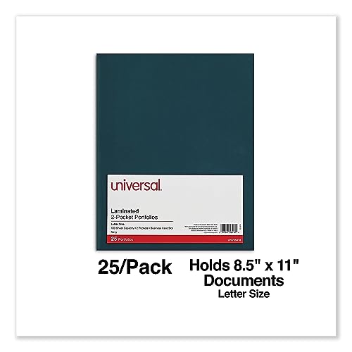 Two-pocket Folder Universal laminé Unv56418 pochette de rangement pour dossier A4 - 5