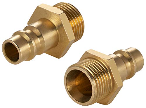Poppstar Compressed Air Plug NW 7.2 with 3/8" External Thread for Compressed Air Fittings, Gold, Male Thread 3/8" / Plug - Image 3