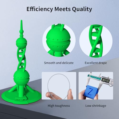 Image of ANYCUBIC High Speed RFID 3D Printer Filament 1.75mm, Print Up to 10X Faster, Rapid PLA Filament with High Prints Quality, Dimensional Accuracy + /- 0.02mm, 1KG Spool, Classic Green
