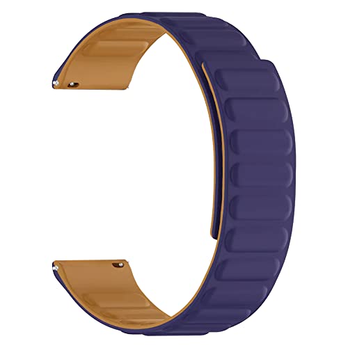 Image of ACM Watch Strap 22mm for Universal 22mm Size Replacement Strap Smartwatch | Magnetic Silicone Loop Luxury Band Purple