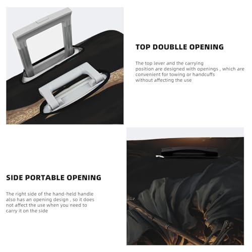 Luggage Cover Washable Elastic Suitcase Covers Grim-Reaper Travel Baggage Cover Fashion Anti-scratch Suitcase Protector Decoraitve Covers Fits 18-32 Inch Luggages X-Large4