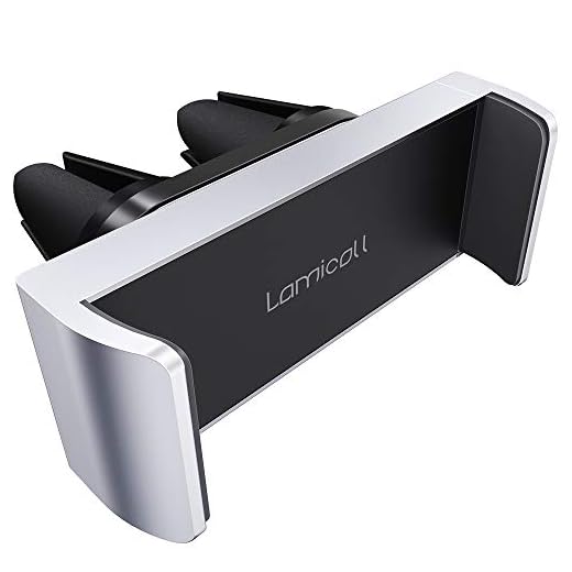 Lamicall Support Téléphone Voiture, Support à Grille d'Aération avec Rotation 360° - Support Berceau pour iPhone 13 Pro Max, 12 Pro Max/Mini, 11 Pro, SE XS Max XR X 8, Huawei, Samsung, Smartphones