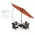 Best Choice Products 10ft Outdoor Steel Polyester Market Patio Umbrella w/Crank, Easy Push Button, Tilt, Table Compatible - Rust