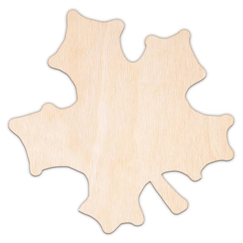 Creative Deco Formas Tiempo de Madera Contrachapada o MDF Personalizadas | Hoja de Arce | Tamaño 5-100 cm | Contrachapado 3mm | Recortes Cortados con Láser | para Decoupage Decorar Pintar DIY Pared