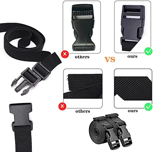 Premium Utility Straps With Quick Release Buckle Adjustable Short Nylon Tie Down Straps For Backpack Lashings Camping Gear Sleeping Bag Mattress Conveyor Belt Luggage #TOP3