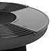 Bighorn Große Feuerschale Plancha Grill, rund, Schwarz, mit Schublade und Aufbewahrung, φ80 x H 92 cm