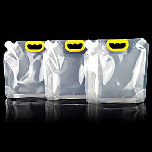 LFFH Folding Water Bag, Portable Outdoor Camping Water Storage Bag Car Water Container BPA Free Plastic Collapsible Water Bag Set (Capacity : 2.5L, Size : 3pcs)