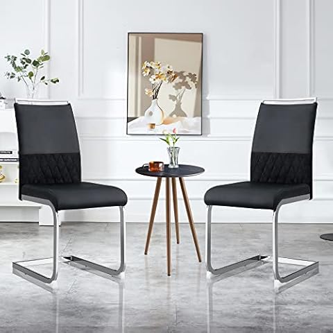 ModernLuxe Ergonomic Faux Leather Dining Chairs Cover