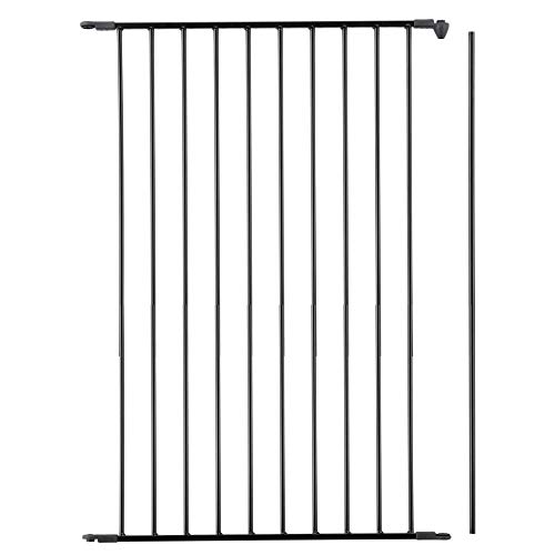 BabyDan 50556-2600 Flex Extra Tall Metal 28.4 Inch Baby and Pet Gate Extension Panel Accessory, Black