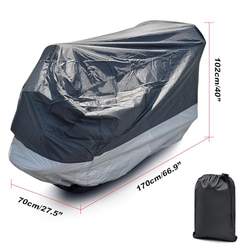 image for Motorcycle Cover Waterproof Outdoor - PSLER Universal Rainproof Snowpr