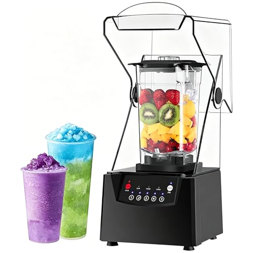 Blender professionnel 5 vitesses avec capot isolant pour jus et noix