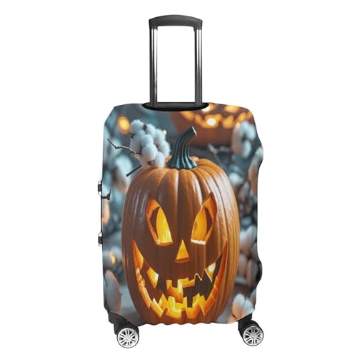 Pumpkin Lantern Travel Luggage Cover Washable Anti-scratch Suitcase Protector Dustproof Protective Cover Case for Wheeled Luggage Fits 19-32 Inch Luggage4