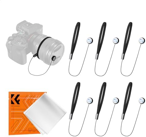 6 Pack Lens Cap Keeper, Camera Lens Cap Leash with