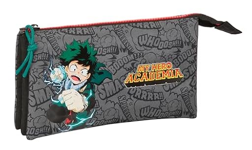 MY HERO ACADEMIA - Portatodo Triple, Estuche Infantil, Estuche Niño, Ideal para Niños en Edad Escolar, Cómodo y Versátil, Calidad y Resistencia, 22x3x12 cm, Color Negro | Ya disponible en tu tienda friki favorita! En mundofriki.es! MY HERO ACADEMIA - Portatodo Triple, Estuche Infantil, Estuche Niño, Ideal para Niños en Edad Escolar, Cómodo y Versátil, Calidad y Resistencia, 22x3x12 cm, Color Negro | Ya disponible en tu tienda friki favorita! En mundofriki.es!