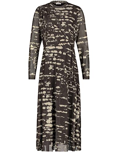 GERRY WEBER Damen 880018-35026 Kleid, Braun/Ecru/Weiss Druck, 48
