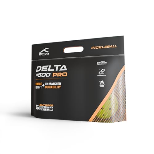 Image of Hundred Delta P500 Pro Pickleball Balls | Pack of 6 | USA Pickleball Approved | 40 Hole Design | Tournament Ball (Neon Yellow)