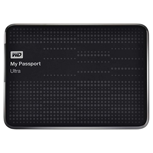 Western Digital My Passport Ultra - Disco Duro Externo extrafino (1 TB, USB 3.0), Color Negro