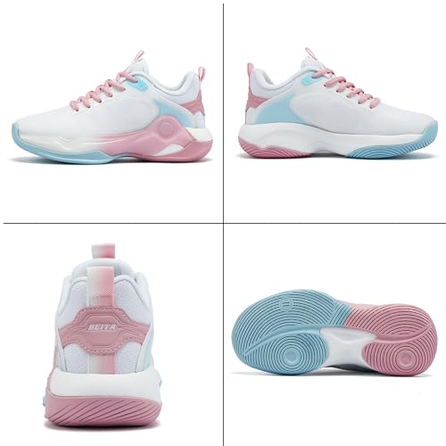 Image of Beita Basketball Shoes for Women Fashion Sneakers Sport Shoes Anti Slip Breathable Tennis Shoes Volleyball Shoes Pickleball Shoes Running Shoes Rubber Sole Indoor Outdoor Court Light Weight Wide