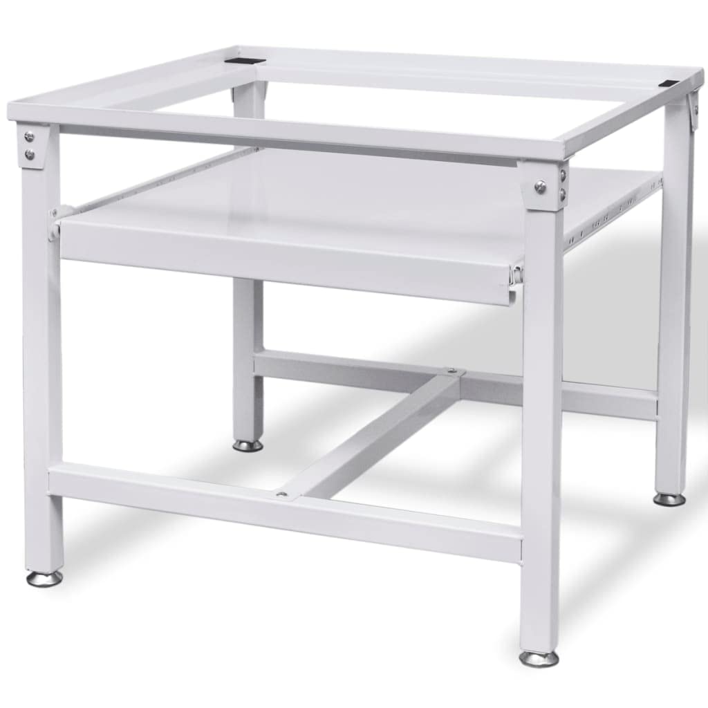 Accessori per elettrodomestici - Accessori per elettrodomestici - Piedistallo per lavatrice con ripiano estraibile bianco
