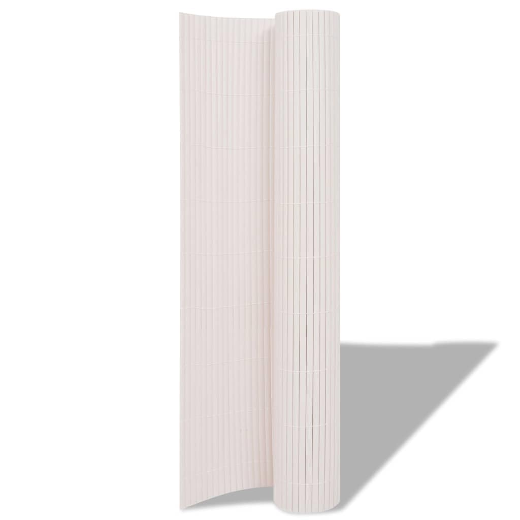 Gartenzaun Weiß 150x500 cm PVC, Robuster Sichtschutzzaun für Garten & Terrasse, Langlebiges Kunststoff Zaun-Element, Einfache Montage, Modernes Design, Hohe Privatsphäre
