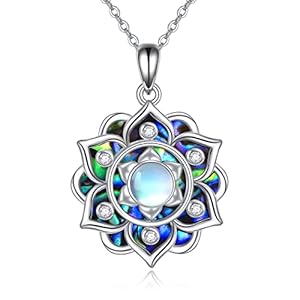 Lotus-Necklace-925-Sterling-Silver-Moonstone-Pendant-Necklace-Abalone-Shell-Yoga-Lotus-Jewelry-for-Women