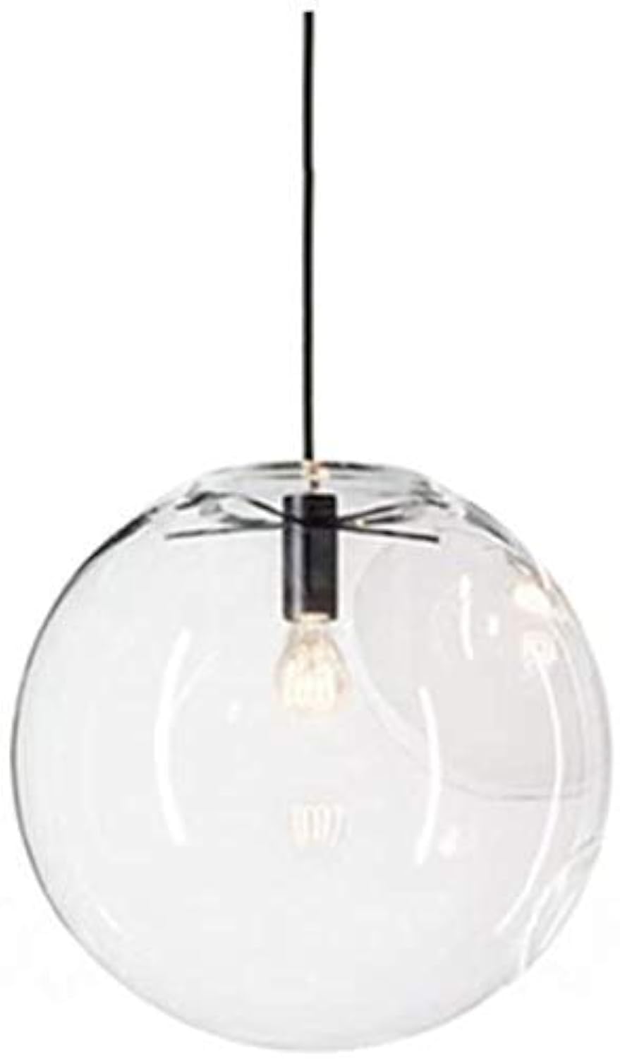 E27 Industrial Clear Glass Globe Shade Pendant Lighting Modern Kitchen LOFT Hanging Light Lamp (15cm)