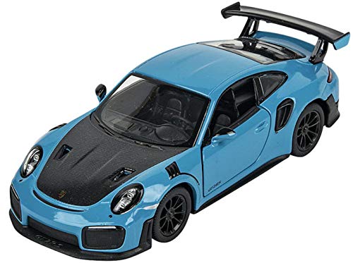 Modelo a escala 1/36 KiNSMART Porsche 911 GT2 RS azul miniatura 1