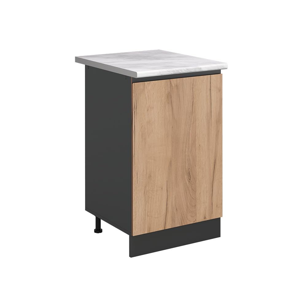 Vicco Kitchen base cabinet Raul, Goldkraft oak/Anthracite 50 cm — image 1