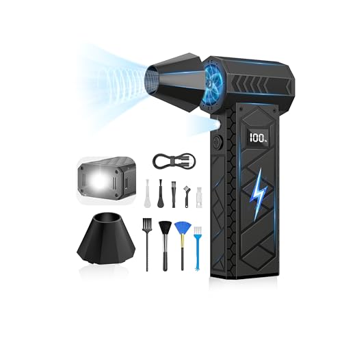 XJUGEZ ���k��C�_�X�^�[ 130000RPM �d���G�A�_�X�^�[ LED�⏕���C�g&3���[�h�����d���t�� 4�M�A �X�^�[�f�U�C�� �~�j�u�����[ �f�B�X�v���C�t�� �莝���W�F�b�g�t�@�� PC �L�[�{�[�h �� �� �o�[�x�L���[�p