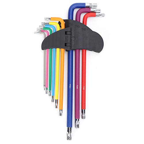 Yctze Juego de Llaves de Vaso Hexagonales Adicionales de 9 Piezas - Herramientas de Llave Hexagonal Multicolor para Reparaciones Fáciles | Llave Hexagonal y Llave Inglesa | Juego de