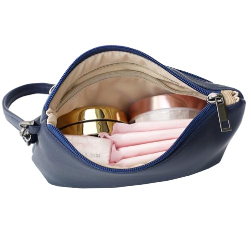 Image of Small Wristlet Wallets for Women, Zip Clutch Bag with Wristlet Pouch, 3-Zipper Original Design