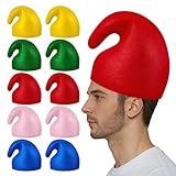 CLIUNT 10 Stück Zwergenmützen Bunte Zipfelmütze, Wichtelmütze Elfenmütze, Einheitsgröße Erwachsene zum Kostüm Zwerg oder Wichtel, Zwerge Kostüm Wichtelmützen für Karneval, Fasching, Kostümzubehör