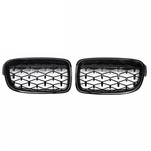 Grilles Rein Diamant Chromé Noir Brillant pour Pare-chocs Avant BMW Série 3 F30 F31 2012-2018