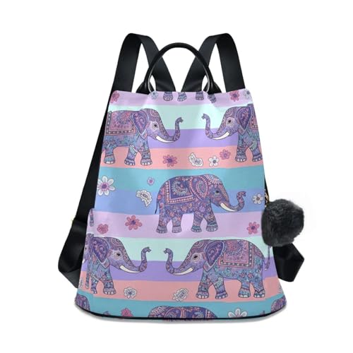 Mochila antirrobo para mujer Elephants con cremallera trasera de seguridad