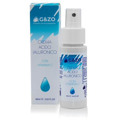 G&ZO Crema viso Antiossidante Acido Ialuronico con Vitamina C 60ml Anti Age Cutaneo protezione della pelle idratante e illuminante