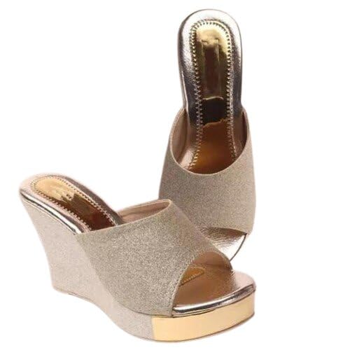Elegant Synthetic Peep Toe Wedges Block Cone Pencil Spool Slim Comfort Kitten Party Foot-image-27