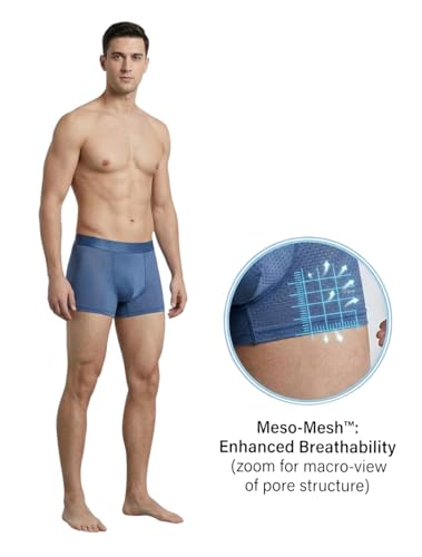 Image of Men's Padded Underwear - Nylon Ice Silk Breathable Boxer Briefs - Hip & Buttocks Enhancer and High-Elasticity Width (3.5cm) Shapewear for Men
