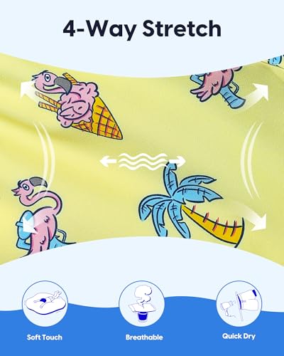 Image of maamgic Boys Swim Trunks with Compression Liner Quick Dry Swim Shorts Anti-Chafe Boy Bathing Suit